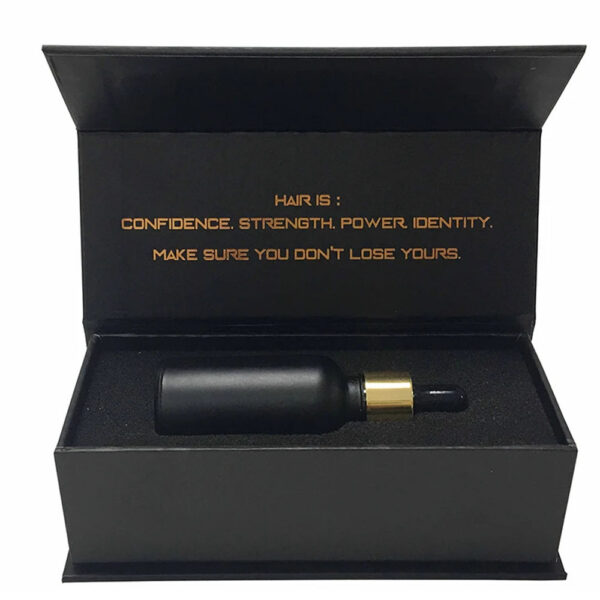 Custom Black Hair Serum Rigid Gift Box with Foam Insert Custom Black Hair Serum Rigid Gift Box with Foam Insert