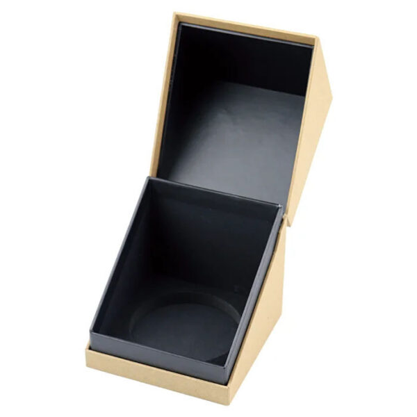 Logo Printed Kraft Hinged Candle Box with Black Inner Tray Logo Printed Kraft Hinged Candle Box with Black Inner Tray