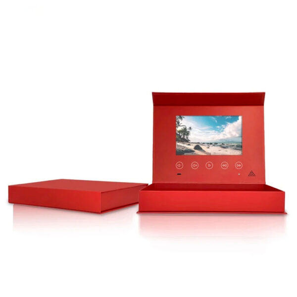 Red LCD Video Rigid Gift Box for Premium Brand Launch Kits Red LCD Video Rigid Gift Box for Premium Brand Launch Kits