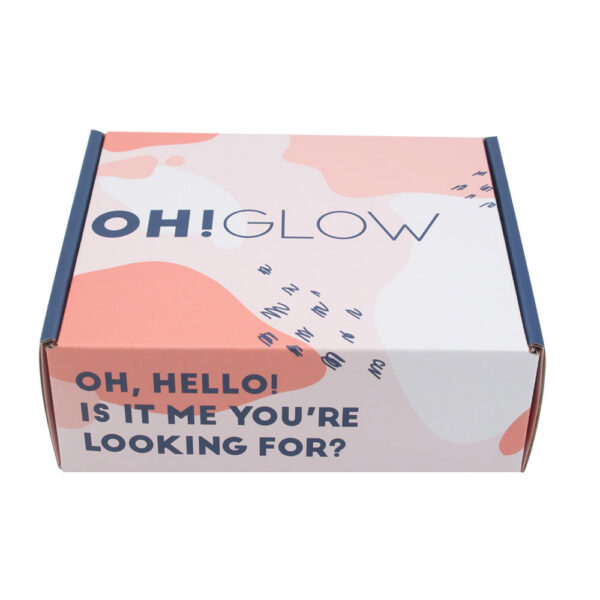 Retail-Ready Beauty Mailer Box with Pink Interior Print Retail-Ready Beauty Mailer Box with Pink Interior Print