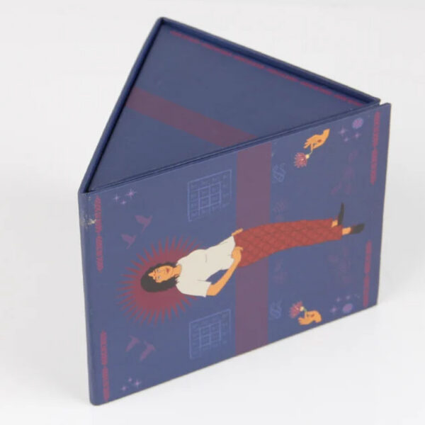 Triangular Rigid Textile Gift Box with Full-Color Print Triangular Rigid Textile Gift Box with Full-Color Print