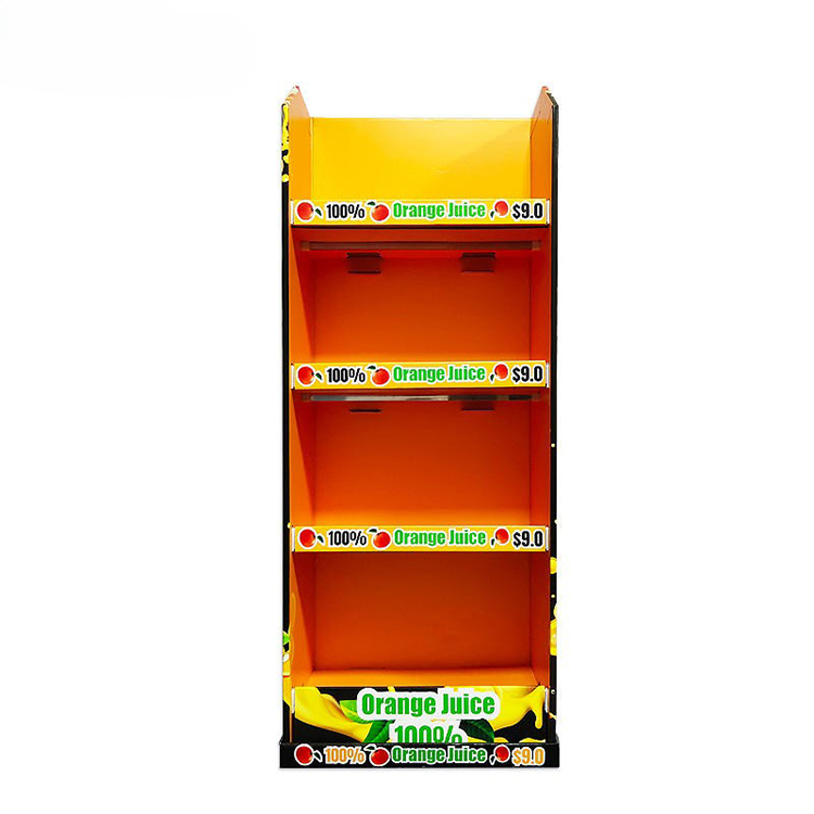 Expositor de retalho em cartão ondulado, um design personalizado para supermercados.