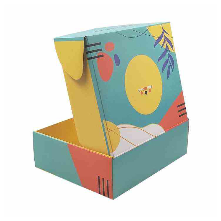 Caixas de cartão ondulado coloridas, ecológicas e personalizadas