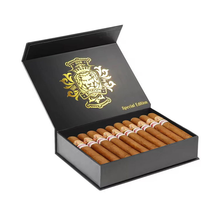 Caixas de tabaco personalizadas – Caixa de charutos magnética oca de luxo