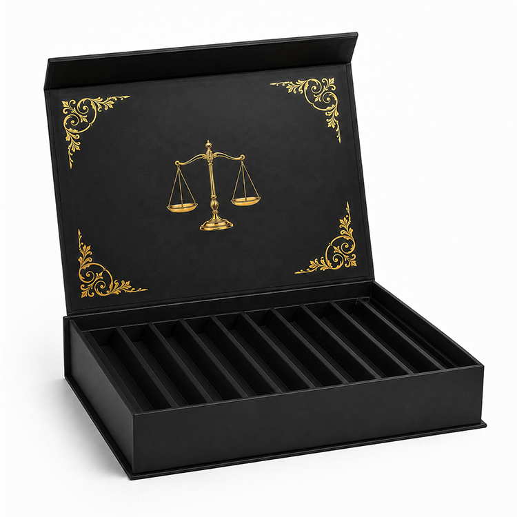 Caixas personalizadas para tabaco com acabamento mate em relevo e logótipo