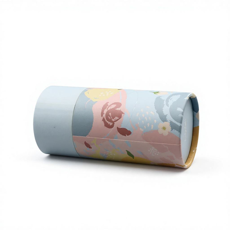 Tubo de papel reciclável descartável com logótipo personalizado — Caixas de tubos de papel com 4 orifícios