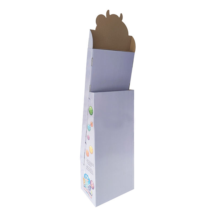 Expositor de retalho em cartão ondulado, ecológico, dobrável e personalizável