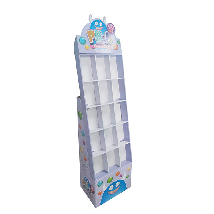 Expositor de retalho em cartão ondulado, ecológico, dobrável e personalizável