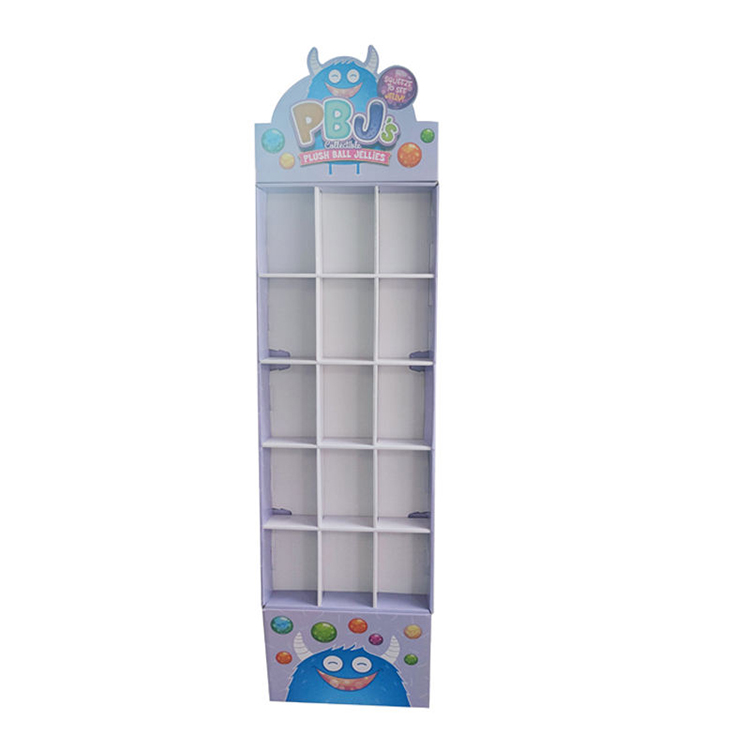 Expositor de retalho em cartão ondulado, ecológico, dobrável e personalizável